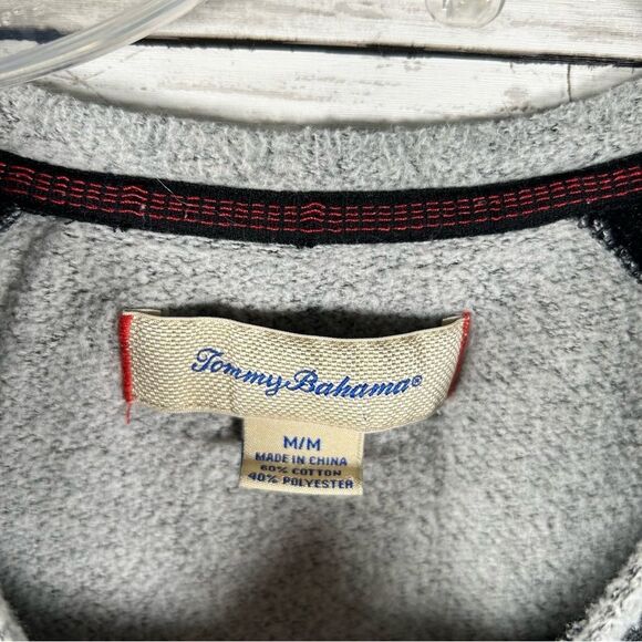 Tommy Bahama Crew Neck Sweatshirt  Men’s Pullover Light Fleece Gray M - Picture 5 of 5